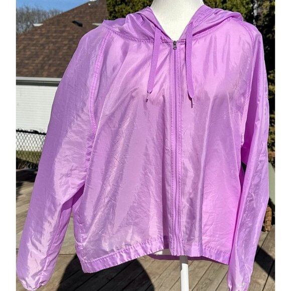 C9 by Champion Windbreaker Jacket Women's Plus 1X Violet Hi-Lo Hem Active Sporty - Picture 9 of 9